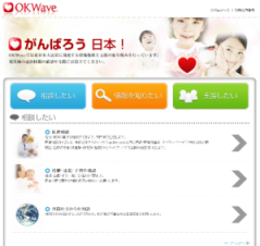 がんばろう日本！震災支援OKWaveの取り組み